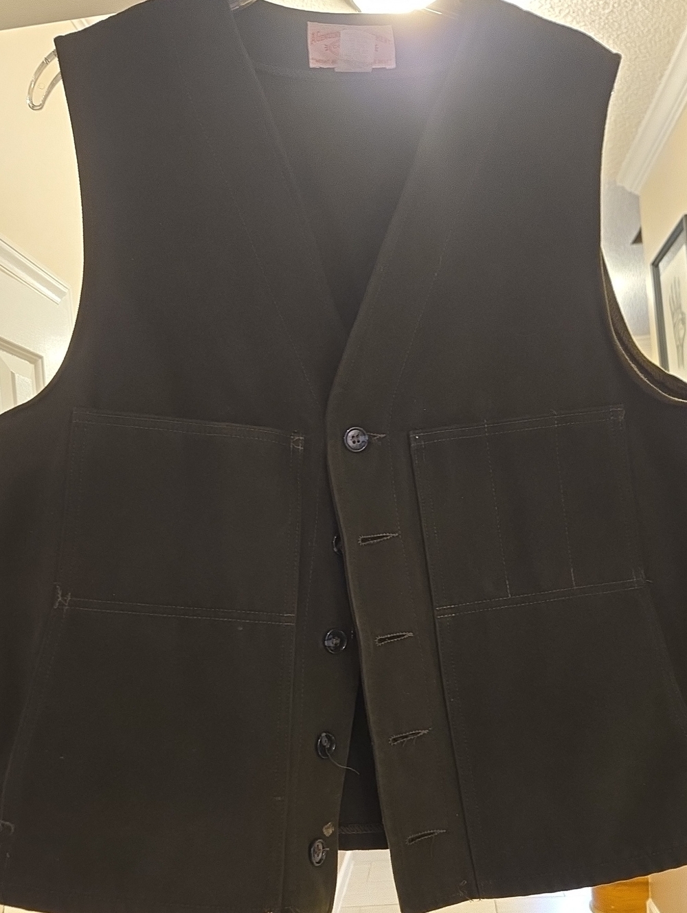 Filson Hunter Green Button Vest 100% Cotton